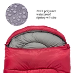 GulTrek Lightweight Envelope Sleeping Bag - 3 Season Waterproof Bulk
