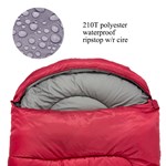 GulTrek Lightweight Envelope Sleeping Bag - 3 Season Waterproof Bulk