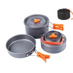 Outdoor Camping Cookware Set with 2 Pots, Frying Pan and Kettle KTCO-25-002