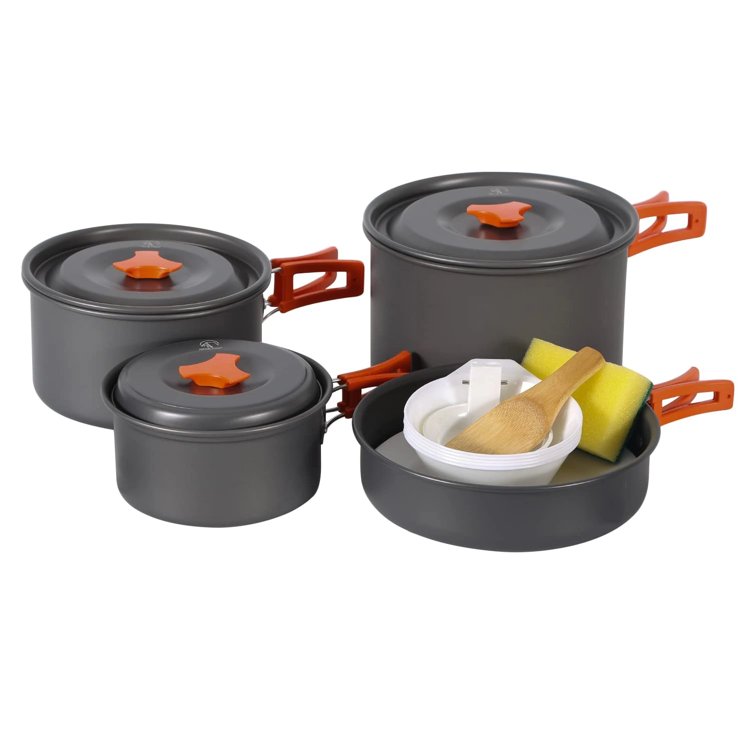 Outdoor Aluminum Alloy Cookware Set 4-Piece Camping Kit KTCO-25-003