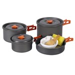 Outdoor Aluminum Alloy Cookware Set 4-Piece Camping Kit KTCO-25-003