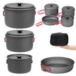 Outdoor Aluminum Alloy Cookware Set 4-Piece Camping Kit KTCO-25-003
