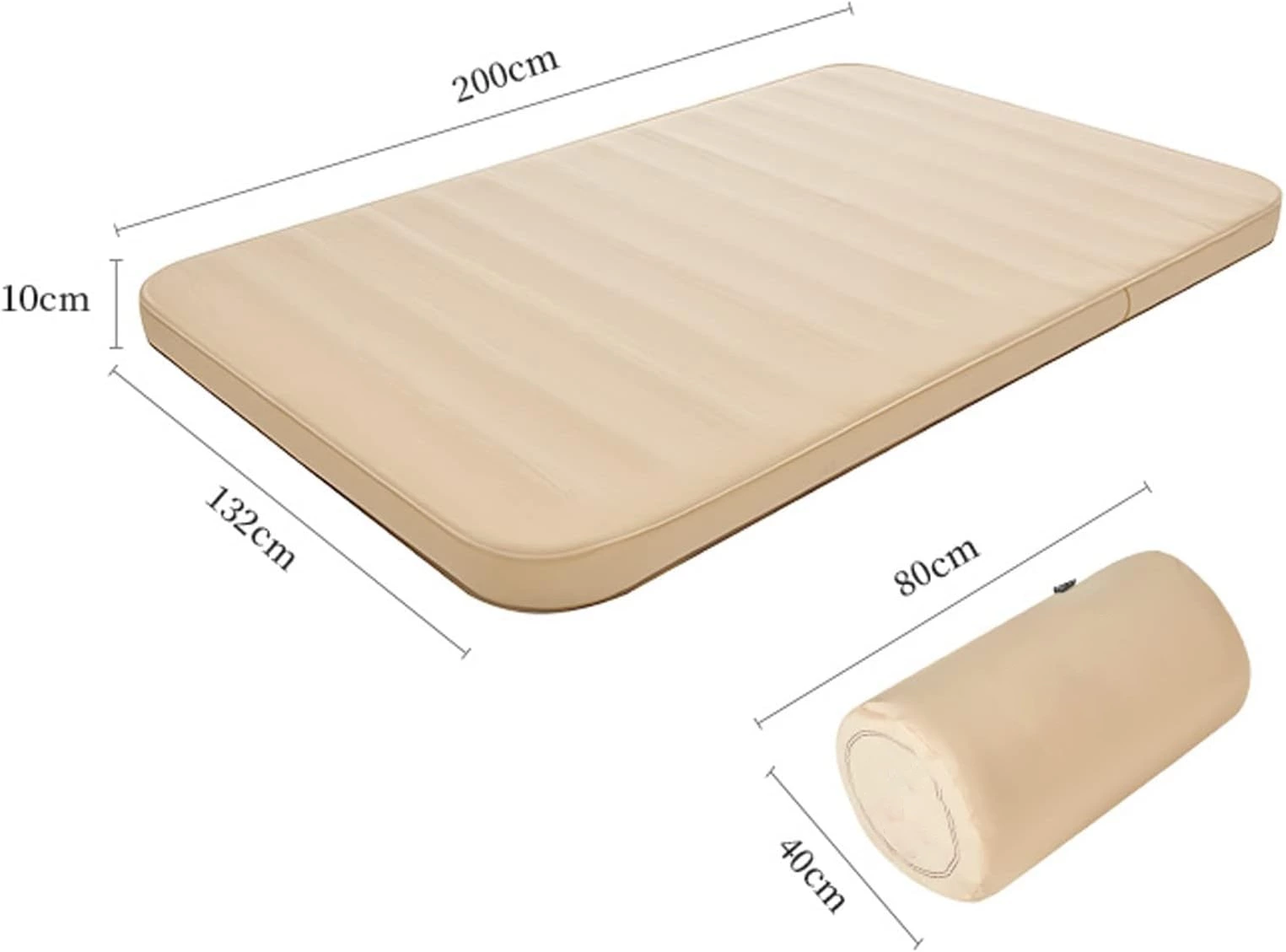 Premium 3D Self-Inflating Double Mattress - 10cm Thick GTSGCM-25-008