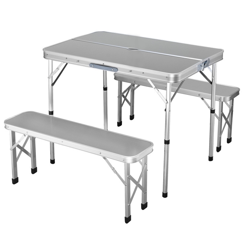 Folding Camping Table and Bench Set Aluminum Frame GTFRTA-25-004