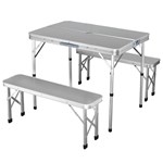 Folding Camping Table and Bench Set Aluminum Frame GTFRTA-25-004
