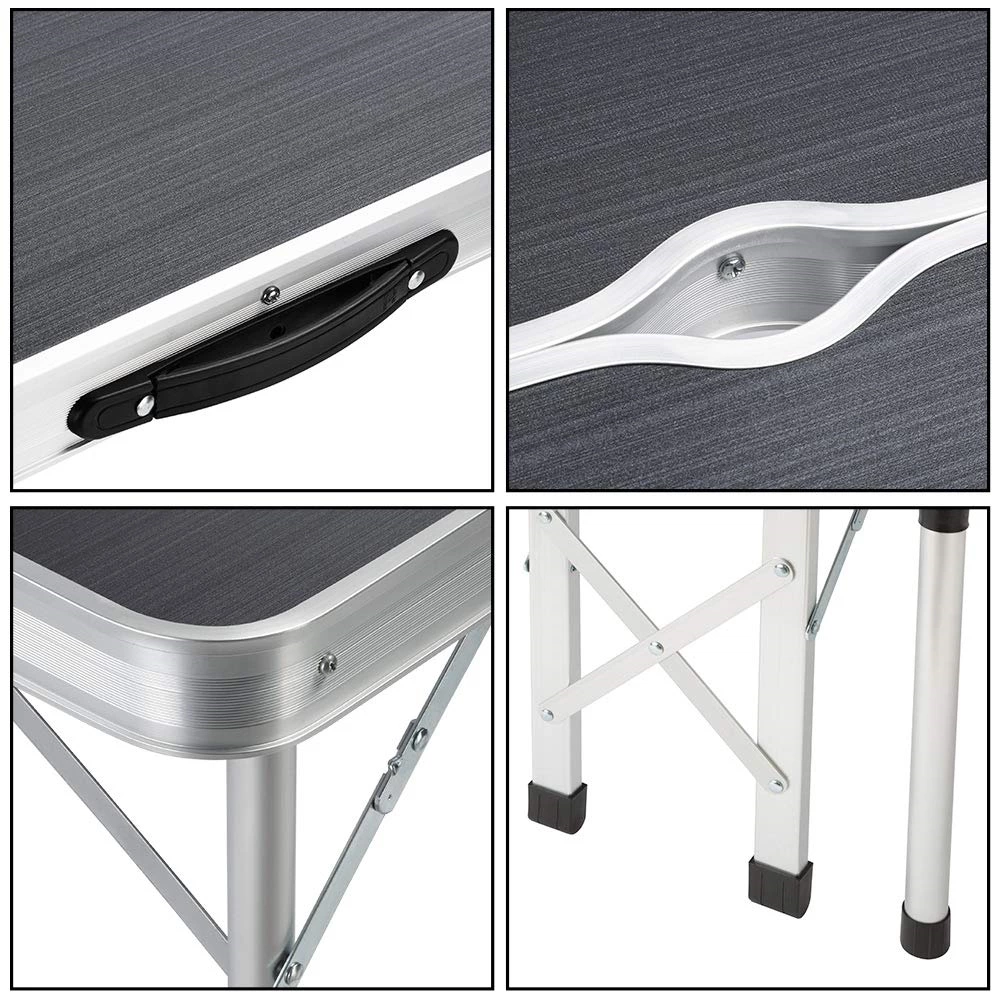 Folding Camping Table and Bench Set Aluminum Frame GTFRTA-25-004