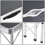 Folding Camping Table and Bench Set Aluminum Frame GTFRTA-25-004