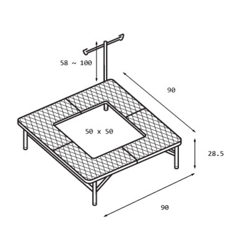 Folding Metal Camping Grill Stand GTFRTA-25-006