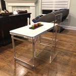 Folding Camping Table with 4 Chairs Aluminum Frame GTFRTA-25-005