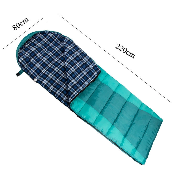 GulTrek Envelope Sleeping Bag - Lightweight, Polyester Checkered Flannel Fabric