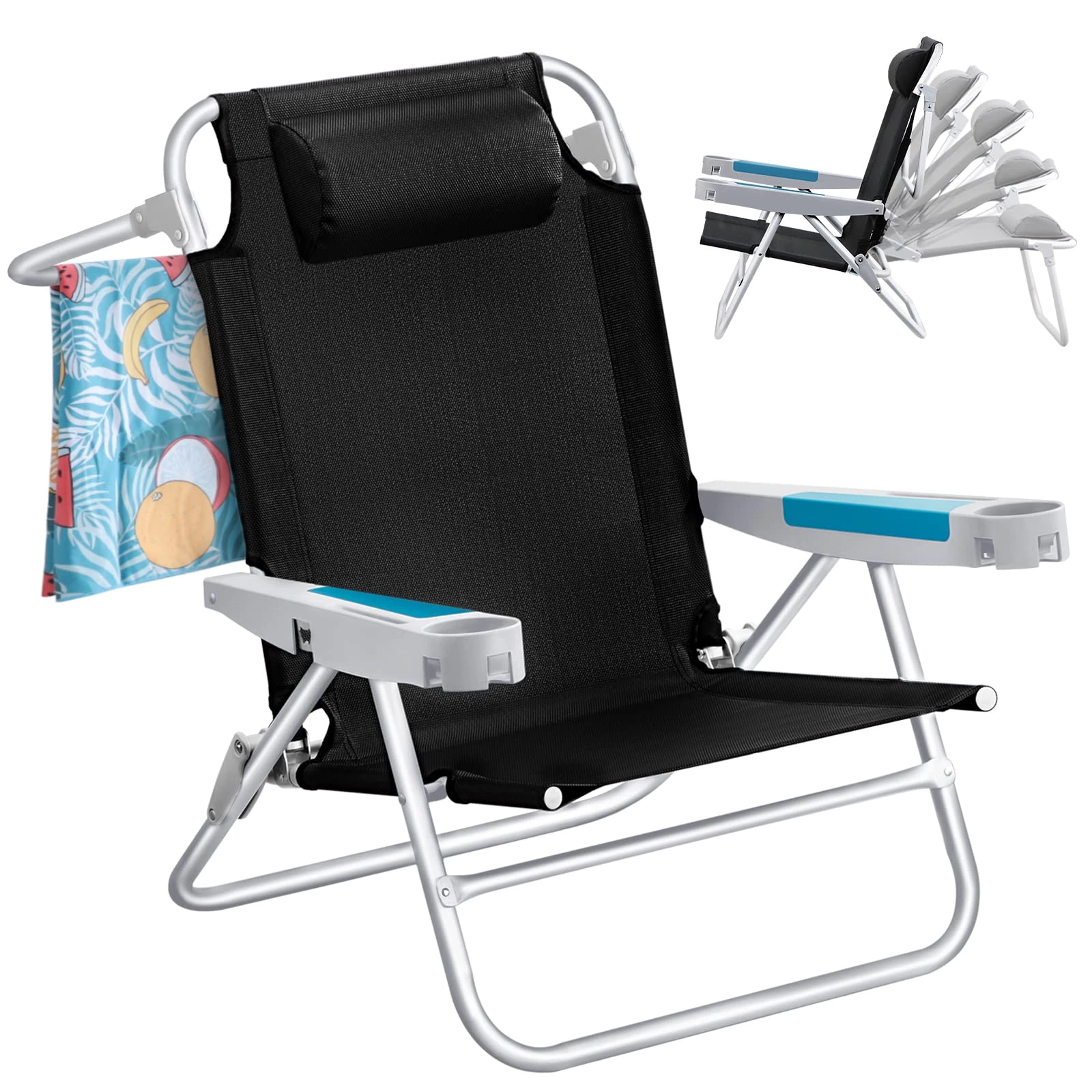 5-Position Folding Beach Chair with Backpack Straps | GulTrek