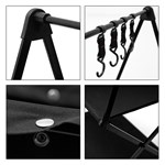 Camping Storage Rack Outdoor Folding Stand with Hooks GTFRWF-25-002