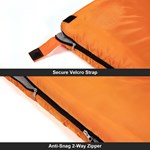 GulTrek Ultralight Envelope Sleeping Bag - 0.9KG, 200GSM Hollow Fiber