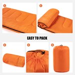 GulTrek Ultralight Envelope Sleeping Bag - 0.9KG, 200GSM Hollow Fiber