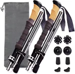 Collapsible Hiking Poles | 7075 Aluminum & Cork Grip | GulTrek OEM