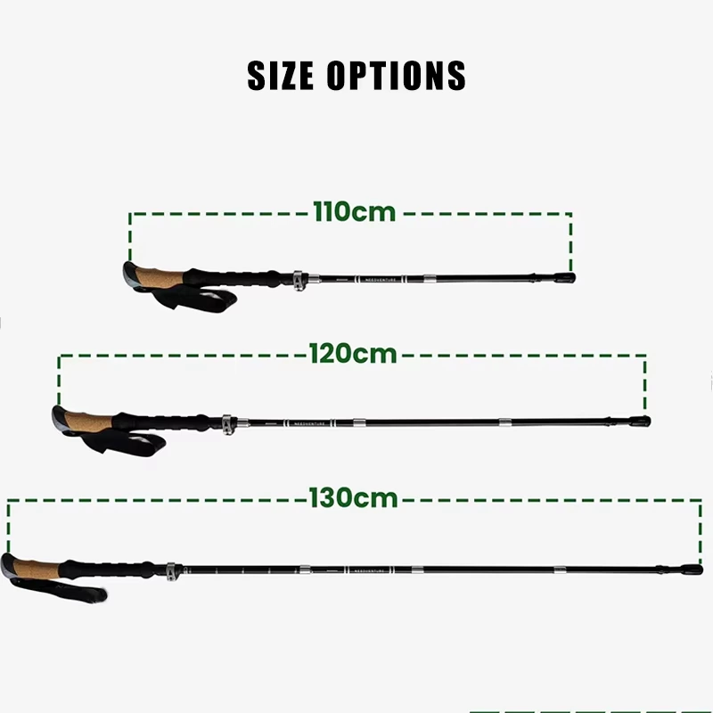Collapsible Hiking Poles | 7075 Aluminum & Cork Grip | GulTrek OEM