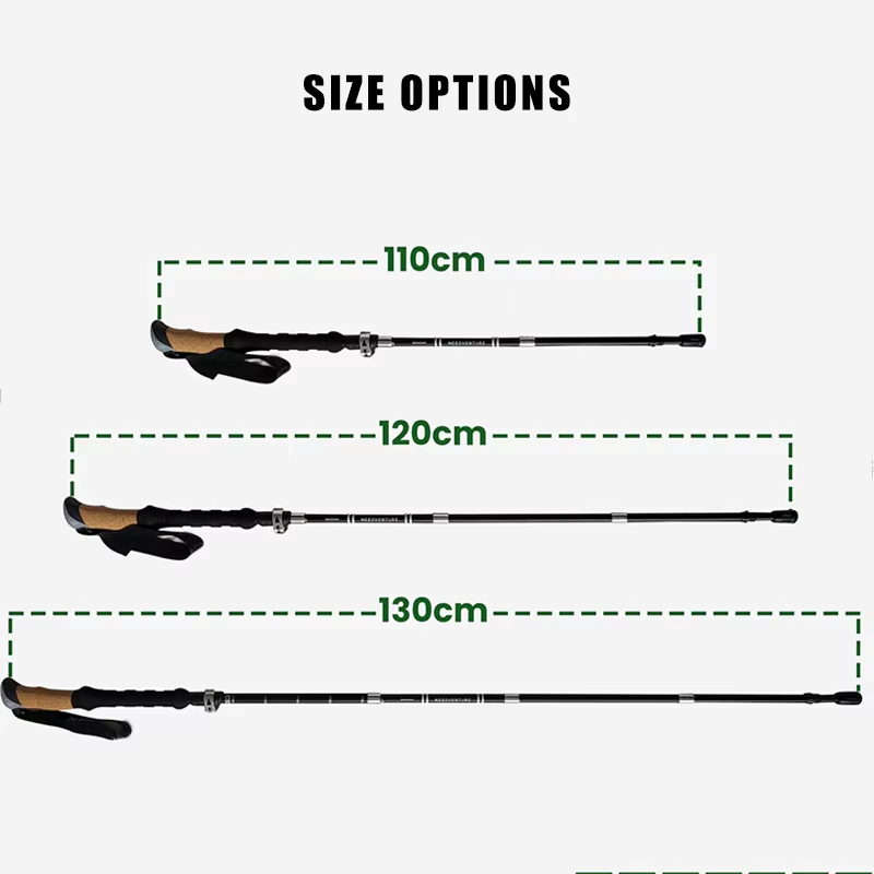 Collapsible Hiking Poles | 7075 Aluminum & Cork Grip | GulTrek OEM