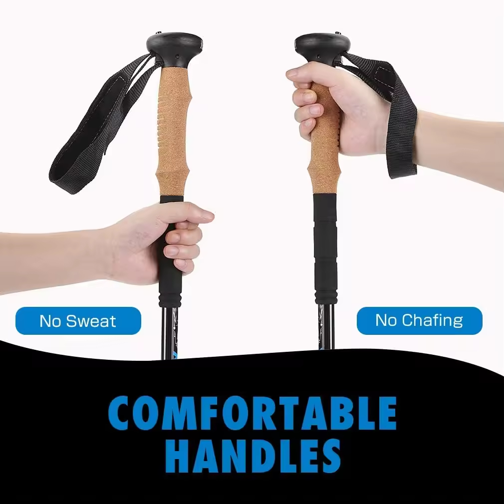 Custom Carbon Trekking Poles | Cork EVA Handle | GulTrek OEM Supplier