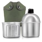 Military Style Canteen Kit | Stainless Steel Camping Kettle | GulTrek OEM
